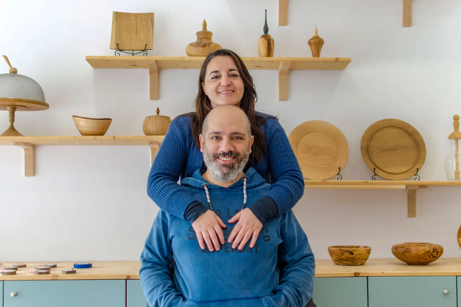 Josef and Olga in their workshop