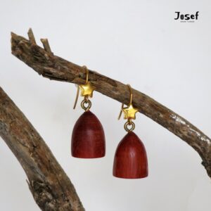 Carob Wood Bell Earrings