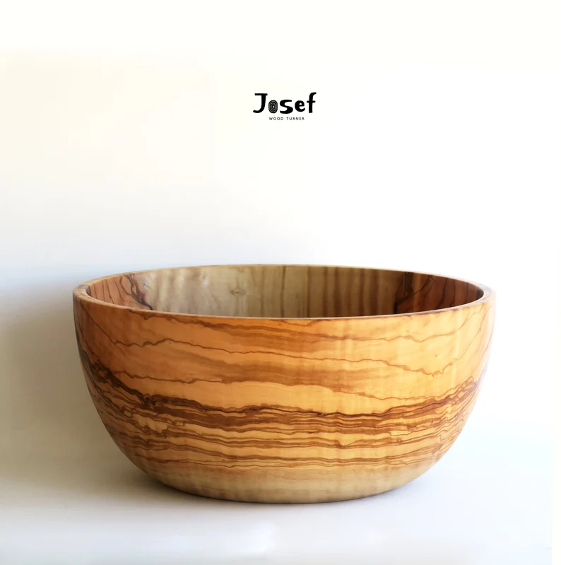 Olive Wood Salad Bowl – 10 inch