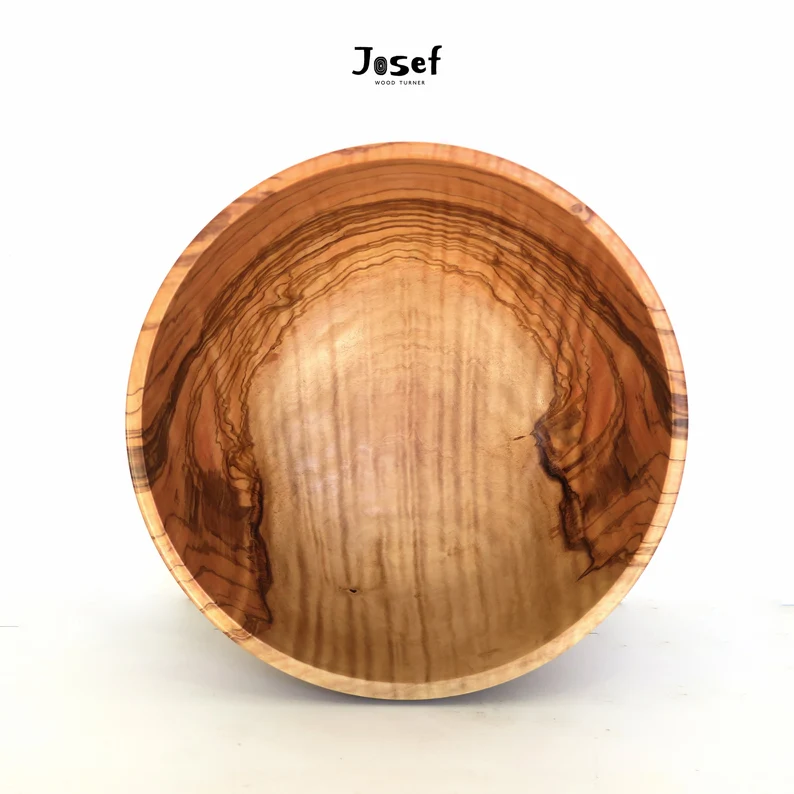 Olive Wood Salad Bowl – 10 inch