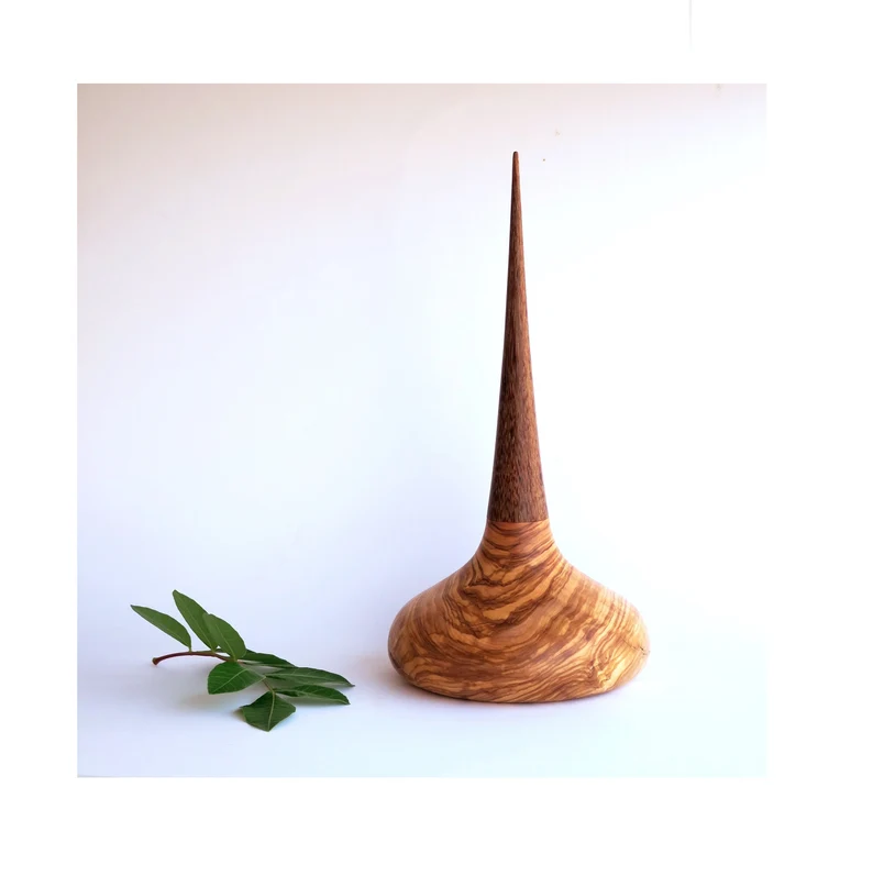 Olive Wood & Coconut Wood Vase