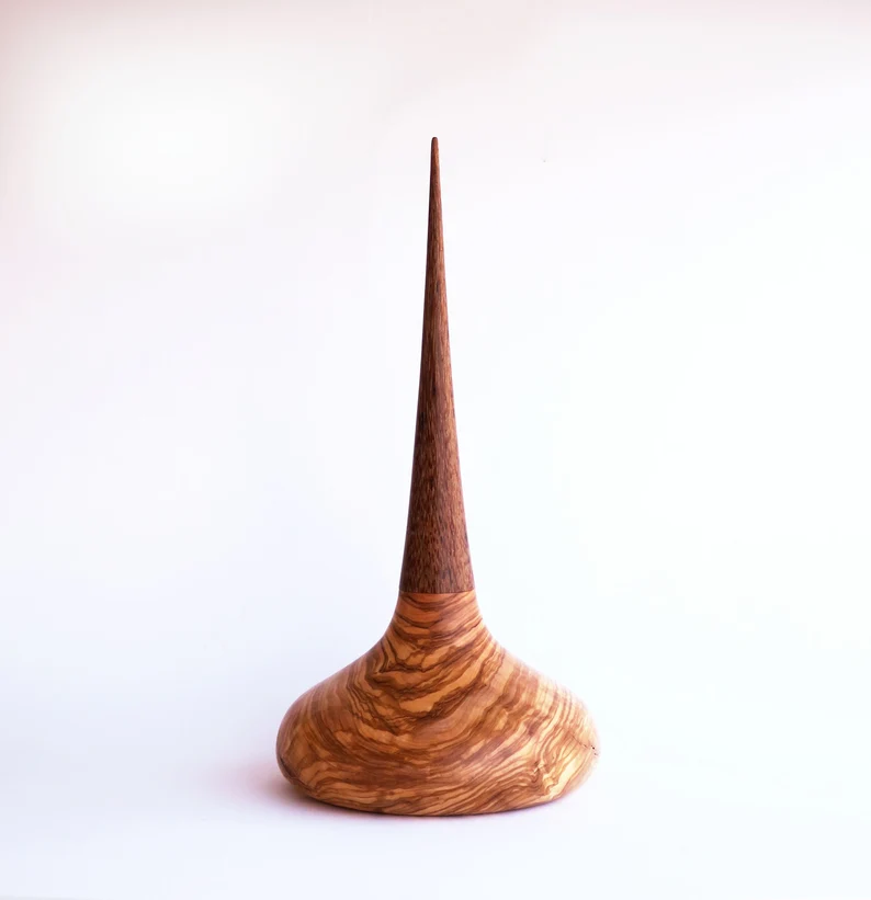 Olive Wood & Coconut Wood Vase