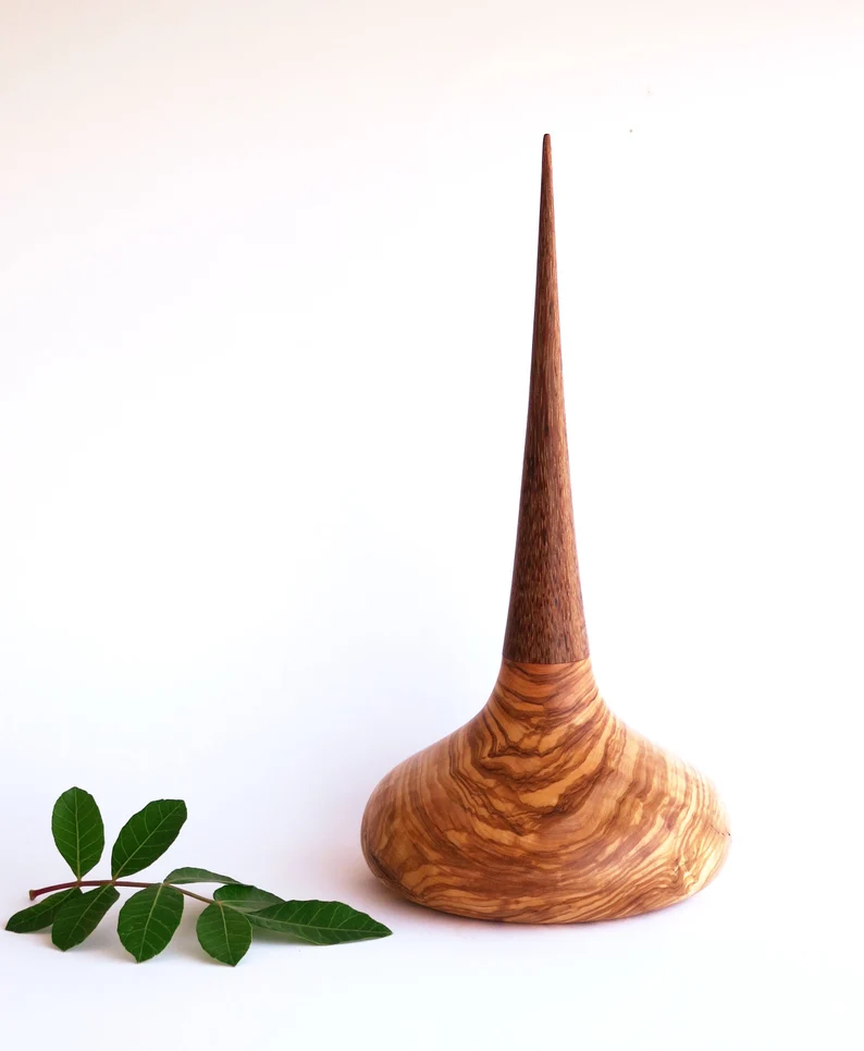 Olive Wood & Coconut Wood Vase