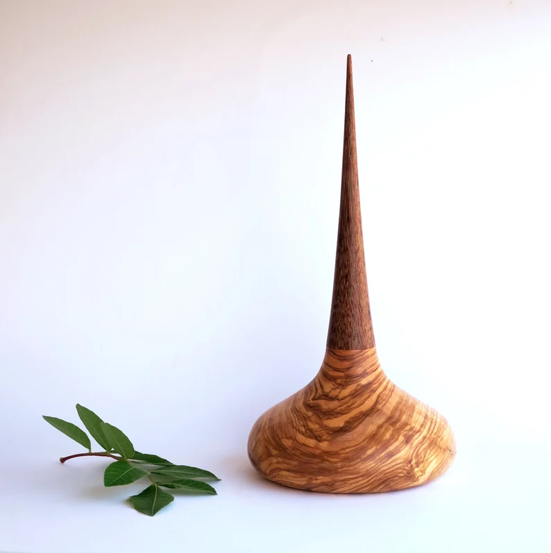 Olive Wood & Coconut Wood Vase