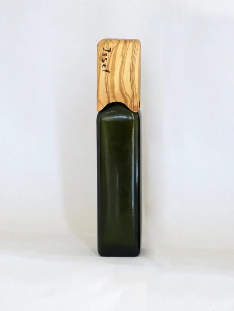Olive Oil Bottle with Olive Wood Lid, 250 ml