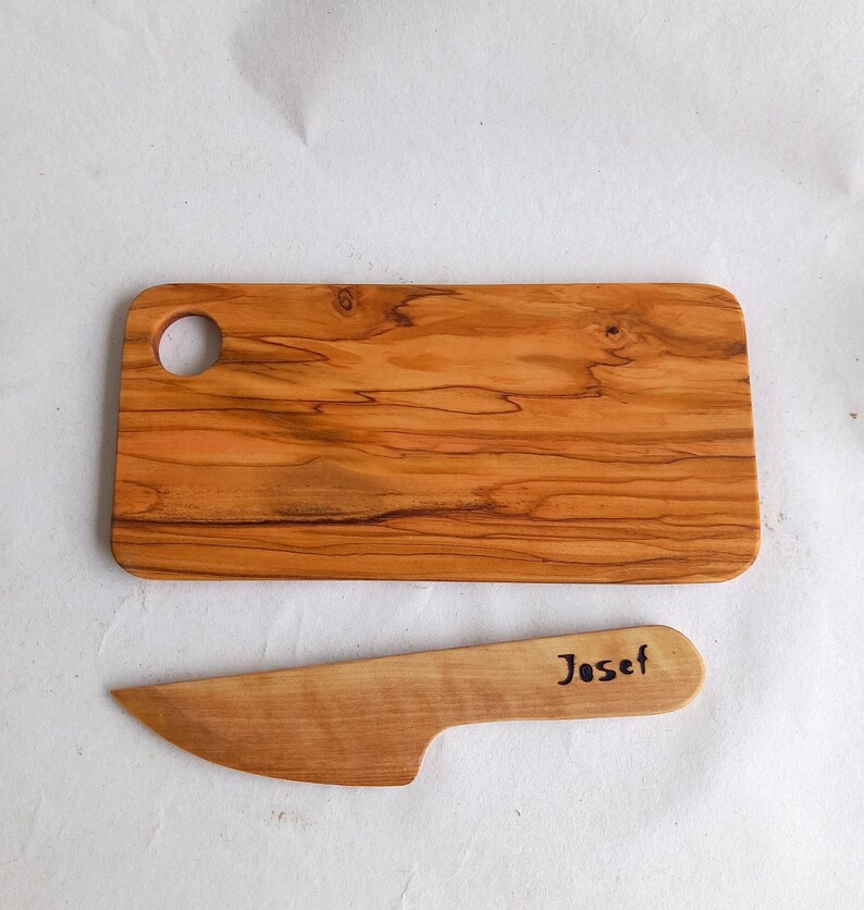 Olive Wood Knife and Board