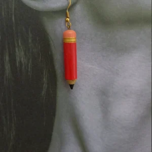 Wooden Pencil Earrings