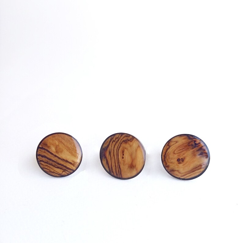 Genuine olive wood ring