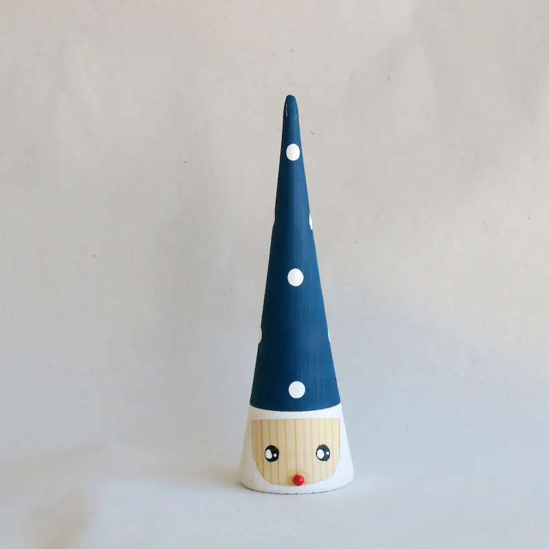 3 Handmade Wooden Gnomes