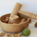 Beech Wood Nutcracker Bowl with Mallet
