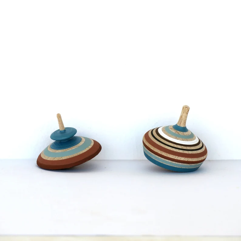 Beech Wood Spinning Top Toy