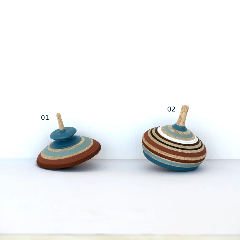 Beech Wood Spinning Top Toy