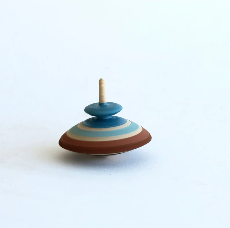 Beech Wood Spinning Top Toy