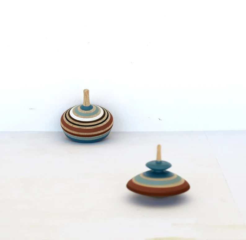 Beech Wood Spinning Top Toy