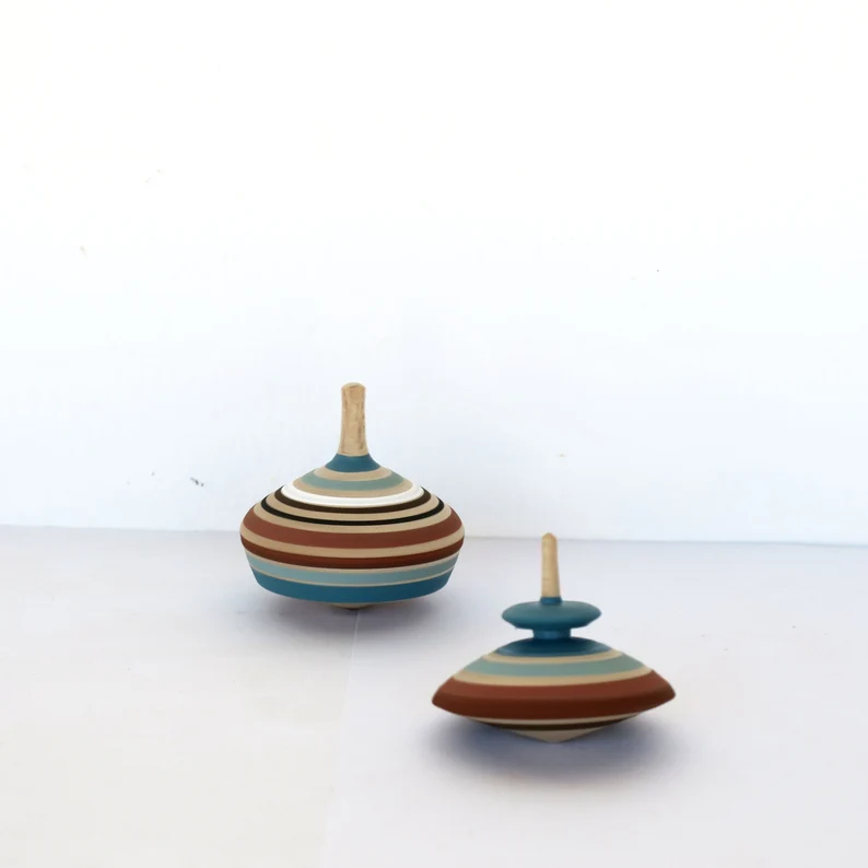 Beech Wood Spinning Top Toy