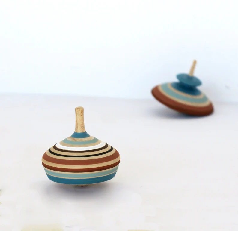 Beech Wood Spinning Top Toy