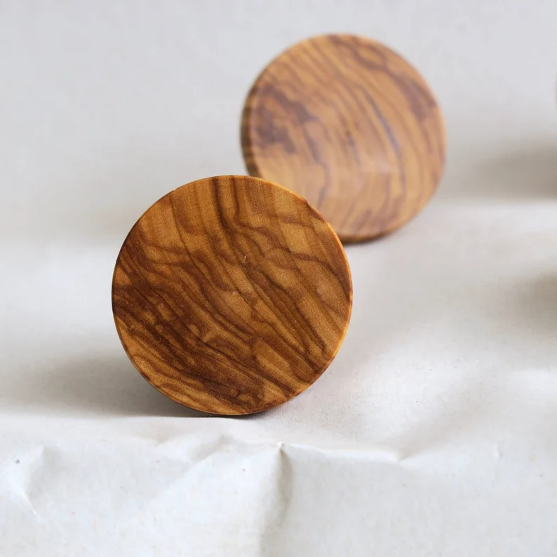 Olive Wood Rustic Cabinet Knob