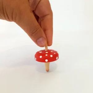 Mushroom Shaped Wooden Spin top 1