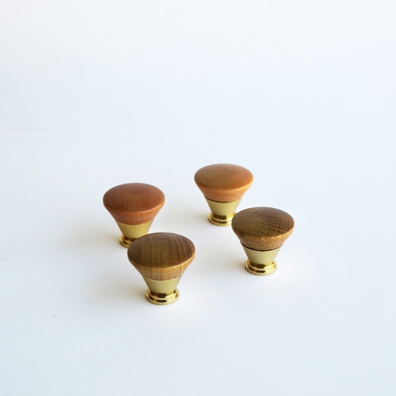 Oak and Beech Wood Cabinet Knob