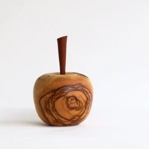 Olive Wood Apple Sculpture 2