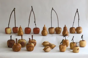 Olive Wood Apple Sculpture 6