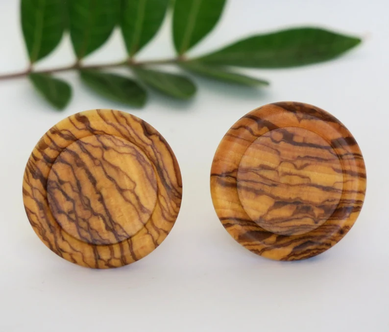 Olive Wood Cabinet Knob