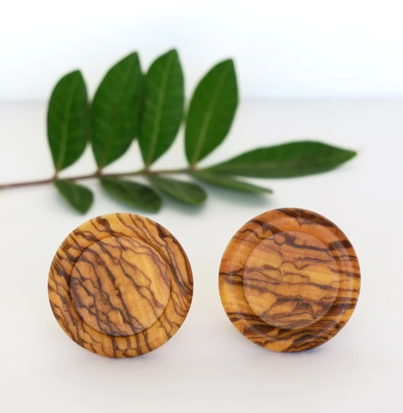 Olive Wood Cabinet Knob