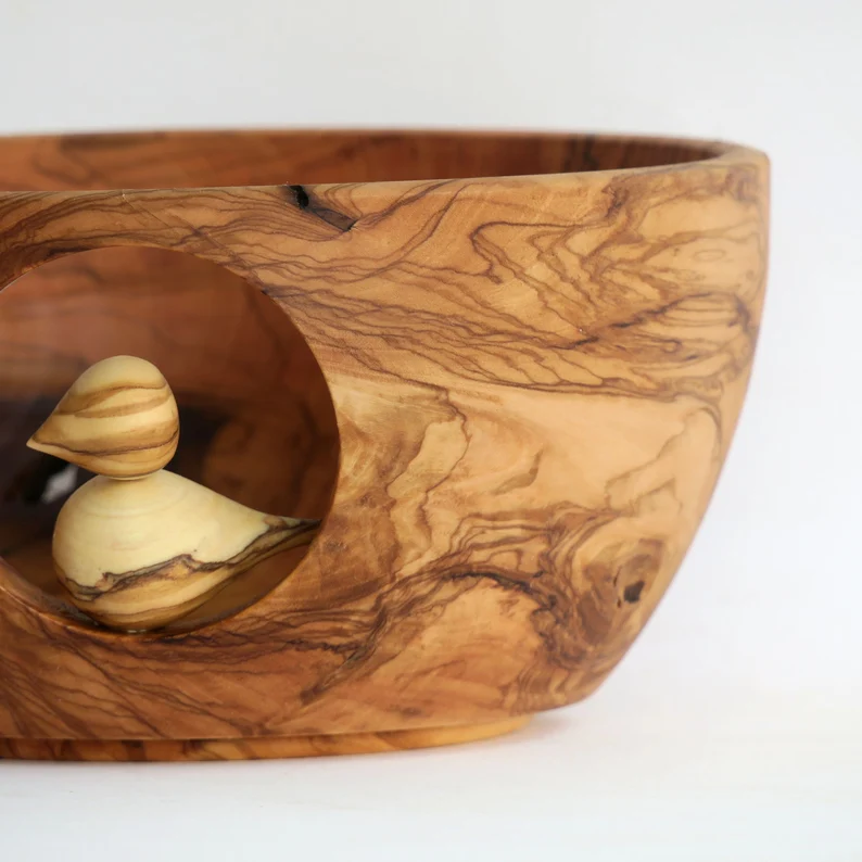 Olive Wood Fruit Bowl Centerpiece