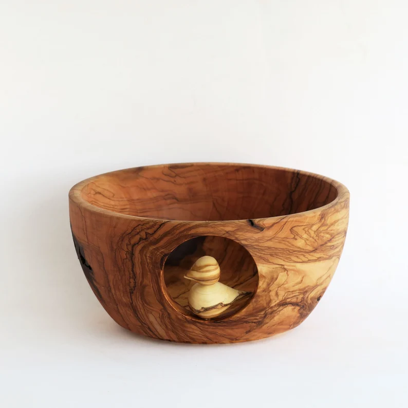 Olive Wood Fruit Bowl Centerpiece