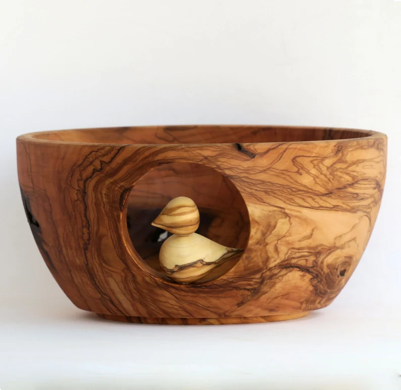 Olive Wood Fruit Bowl Centerpiece