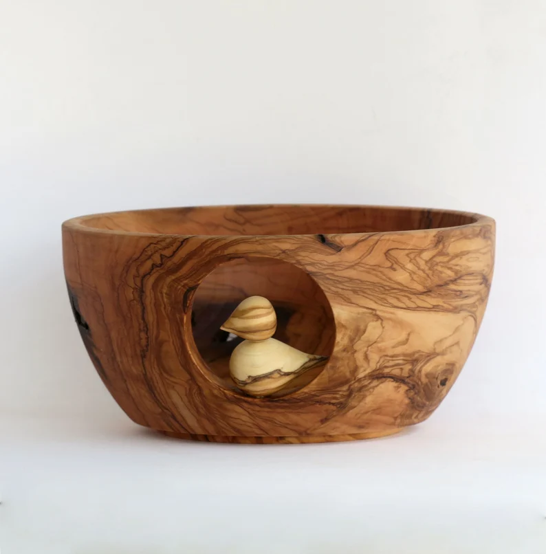 Olive Wood Fruit Bowl Centerpiece