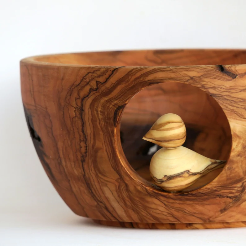 Olive Wood Fruit Bowl Centerpiece