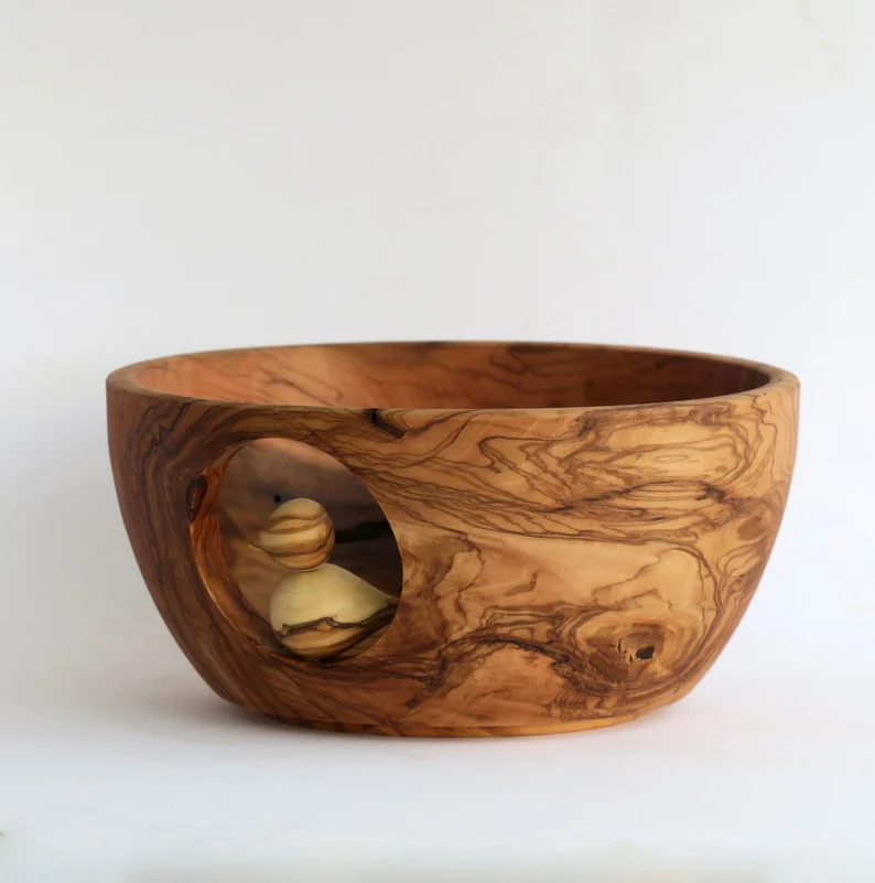 Olive Wood Fruit Bowl Centerpiece