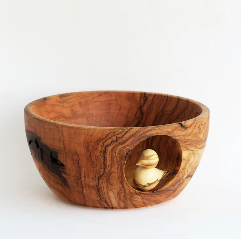 Olive Wood Fruit Bowl Centerpiece