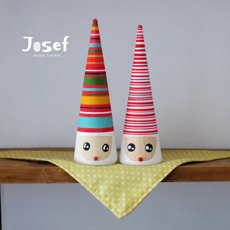 Wooden Christmas Gnome Set – Scandinavian Decor
