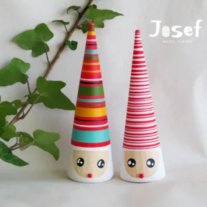 Wooden Christmas Gnome Set - Scandinavian Decor