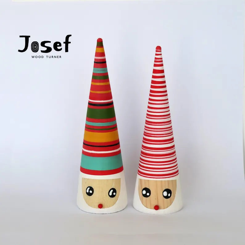 Wooden Christmas Gnome Set – Scandinavian Decor
