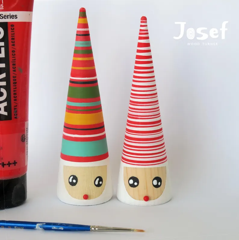 Wooden Christmas Gnome Set – Scandinavian Decor