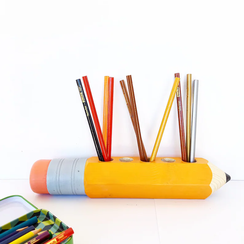 Wooden Pencil Holder – Desk Organizer